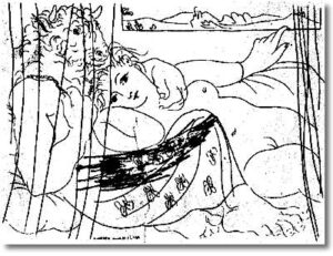 minotaur-and-woman-behind-a-curtain